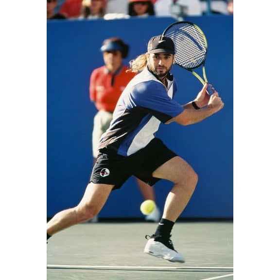 ANDRE AGASSI COLOR 24X36 POSTER PLAYING TENNIS