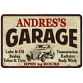 thumbnail image 1 of ANDRES'S Garage Man Cave Metal Sign Decor 8x12 108120014355, 1 of 1