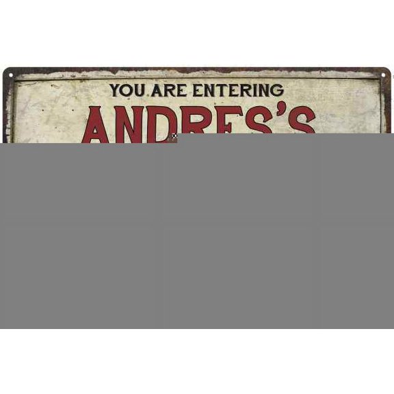 ANDRES'S Man Cave Sign Rustic Garage Decor Gift 12x18 Metal 112180035355