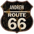 thumbnail image 1 of ANDREW Route 66 Gift Shield Metal Sign Man Cave Gift 211110004245, 1 of 1