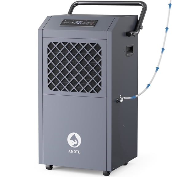 ANDTE 190 Pints Commercial Dehumidifier with Pump, Covers up to 3,600 sq. ft, Industrial Dehumidifier for Basements and Job Sites