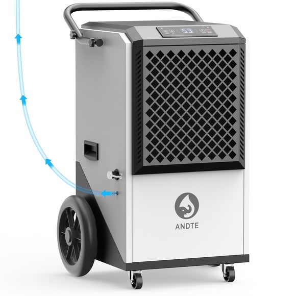 ANDTE 250 Pints Commercial Dehumidifier with Pump, Covers up to 4,400 sq. ft, Industrial Dehumidifier for Basements and Job Sites