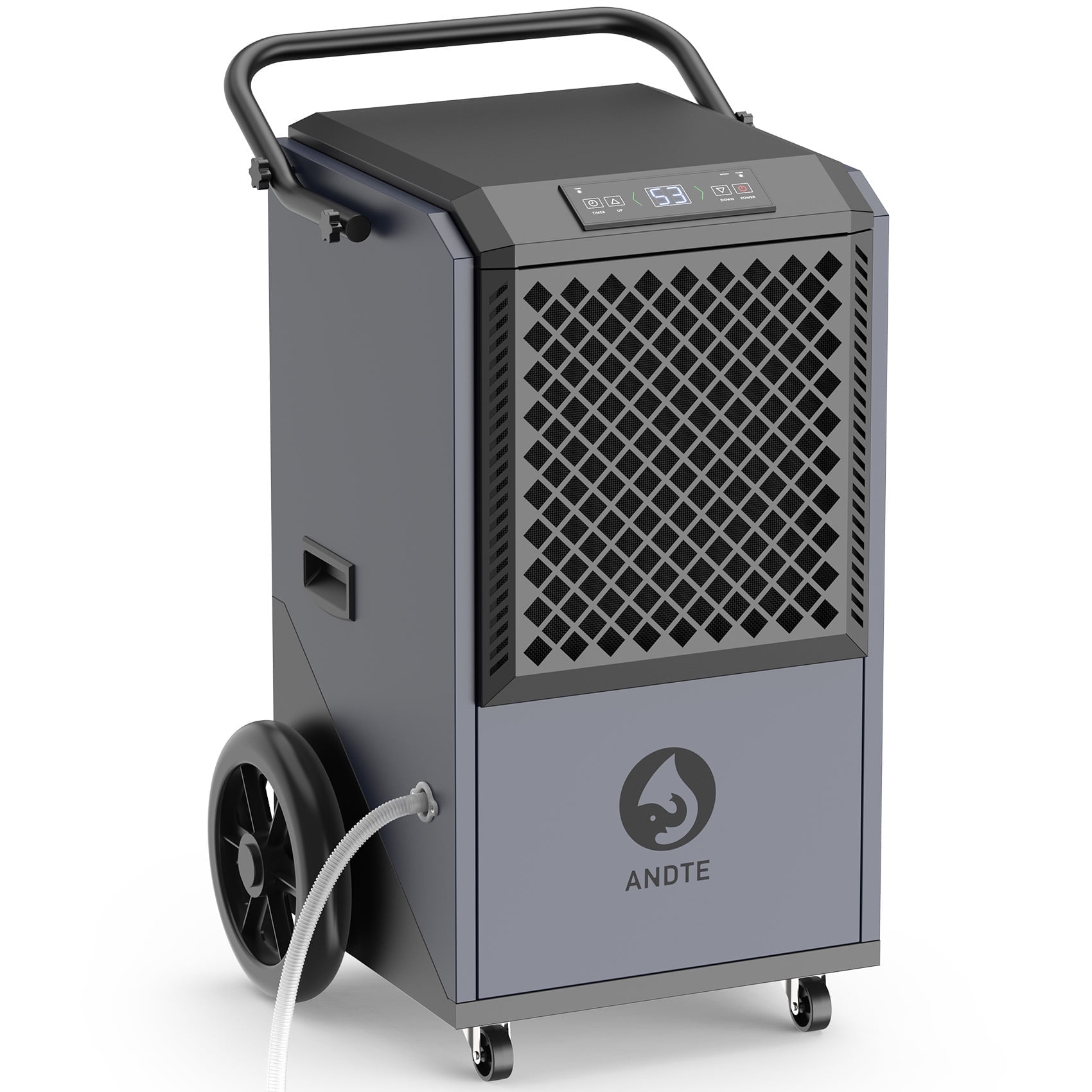 ANDTE 85-Pint Commercial Dehumidifier with Hose 3,000 Sq. ft Coverage Area