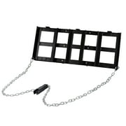 ANDTE 4 FT Drag Harrow Driveway Grader Landscape Power Rake with 16 Ft Heavy Duty Chain, Tow Behind Lawn Rake for ATV, UTV, Tractor, Mower, Land Leveler for Gravel, Sand, Soil, Hay