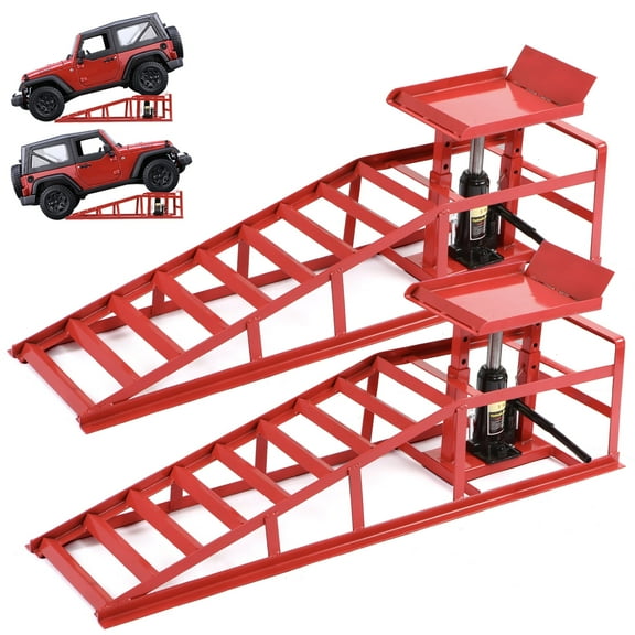 ANDTE Hydraulic Car Ramps, Single Ramp, High Lift, Durable, for Vehicles up to 5T (11023 lbs)