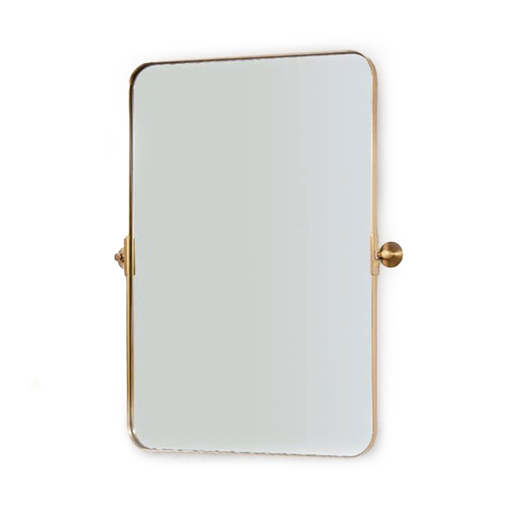 ANDY STAR 20 x 30 Inch Rectangular Tilting Vanity Mirror, Brushed Gold