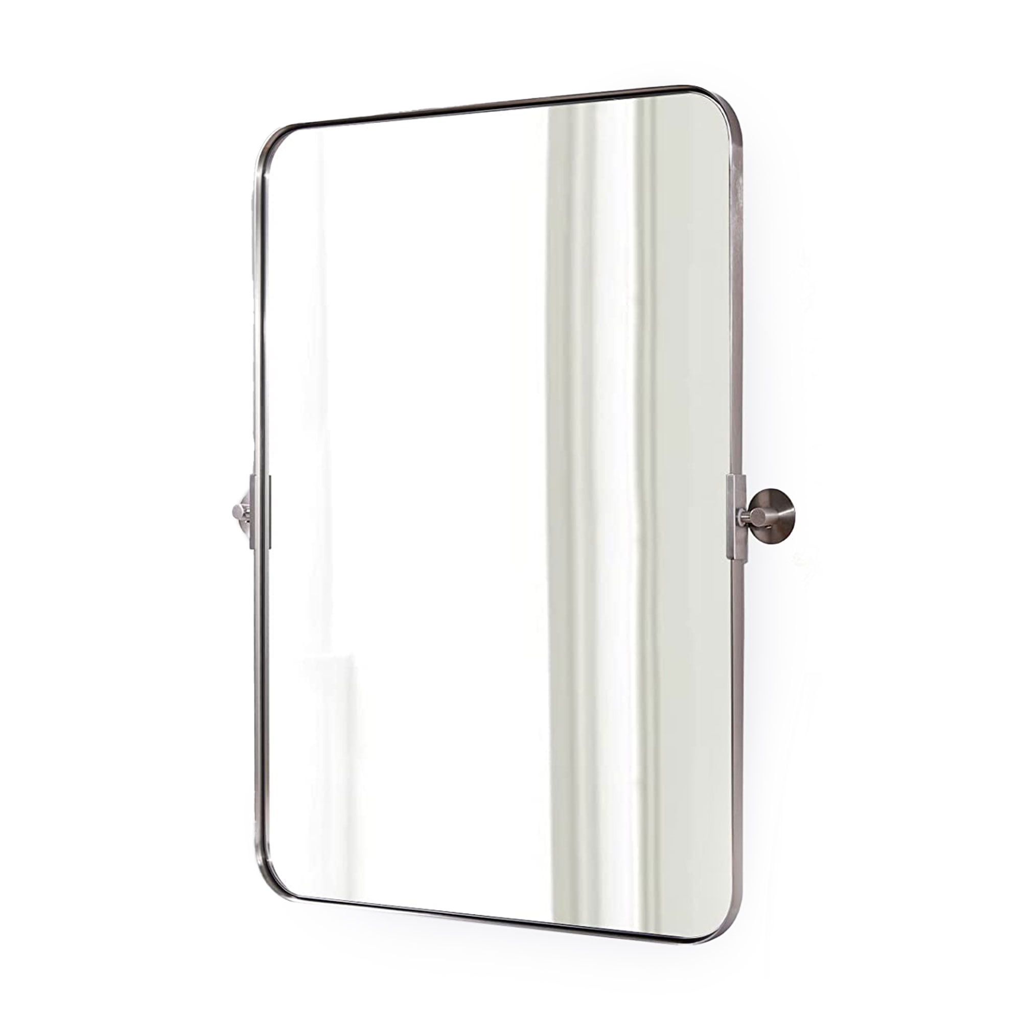 ANDY STAR 22 x 34 Inch Rectangular Tilting Vanity Mirror, Brushed Nickel