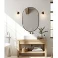 thumbnail image 1 of ANDY STAR Bronze Bathroom Mirror, 20x33 Antique Bronze Oval Mirror, Pill Wall Mirror, Modern Vanity Mirror Metal Frame Deep 1" for Bathroom, 1 of 9