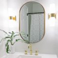 thumbnail image 1 of ANDY STAR Gold Oval Mirror,24x36x1 Bathroom Mirror in Stainless Steel Metal Frame, 1 of 8