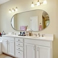 thumbnail image 1 of ANDY STAR Oval Bathroom Mirror 60 x 30 Inch, Large Oval Nickel Mirrors, Full Length Mirror, Pill Shaped Mirror in Stainless Steel 1" Deep Wall Mounted Mirror Vertical/Horizontal, 1 of 9