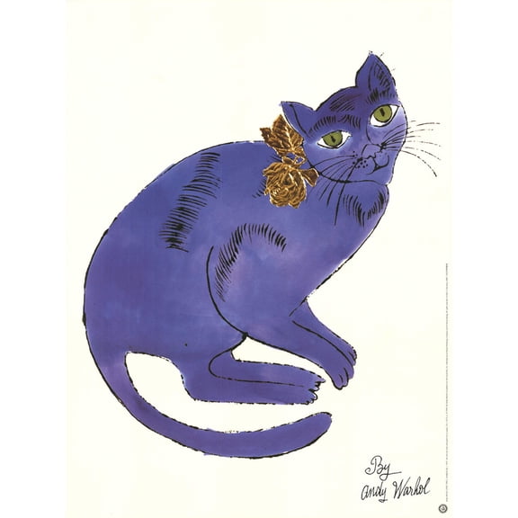 ANDY WARHOL Cat (Blue), 1996