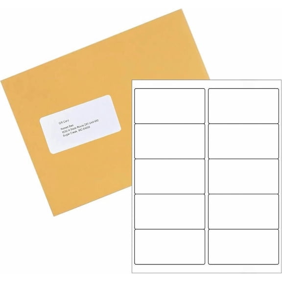 ANDYYOUTING 2"x4" 10-UP White Address Labels, 4000 Stickers, Laser/Inkjet Compatible, Shipping Adhesive