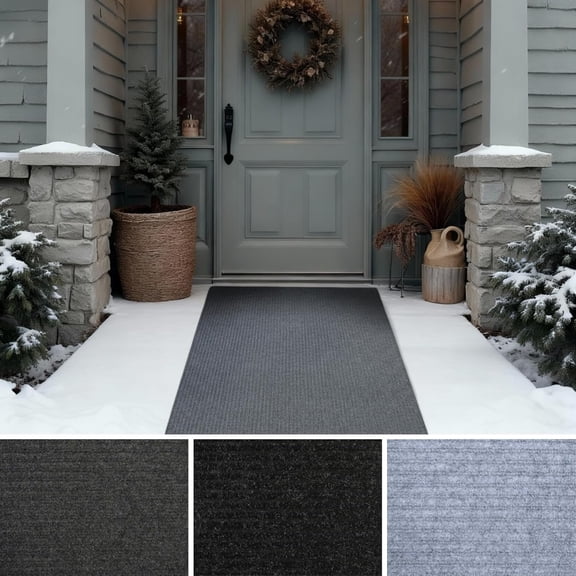 ANDYYOUTING Runner Rug, 3'x20', Charcoal, Indoor/Outdoor, Waterproof TPR Backing, Low-Profile All-Weather Utility Carpet