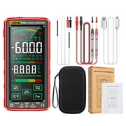 ANENG 683 6000 Counts Large Touch Screen Digital Multimeter Smart Anti-burn Rechargeable Universal Meter VA Reverse Display NCV Tester with Flashlight for Voltage Current Resistance Capacitance