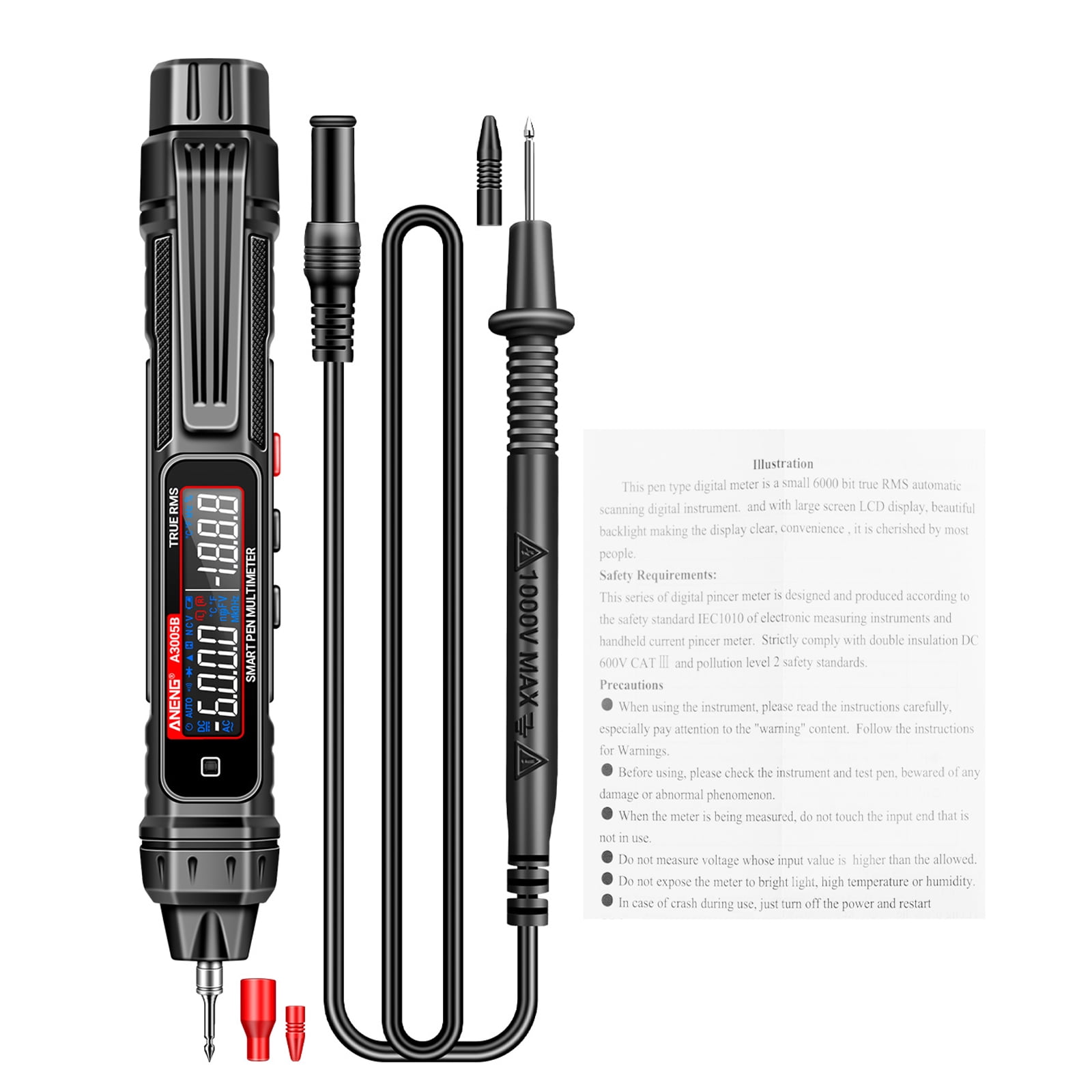 Shopping Aneng A3005 Digital Multimeter Pen Professional AC / DC - spannungsmesser Intelligentes Messwerkzeug - Aktualisierte Version in China