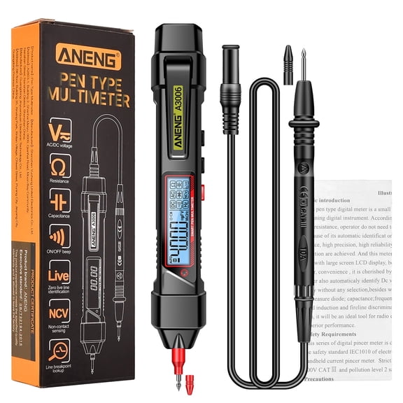 ANENG A3006 Pen-Type Digital Multimeter, 4000 Counts Auto-Ranging with NCV, AC/DC Voltage Tester