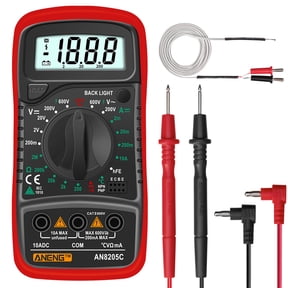ANENG AN8205C Handheld Digital Multimeter, AC/DC Voltage Current Resistance Tester for Electrical Work, Clear Display, Outdoor Use