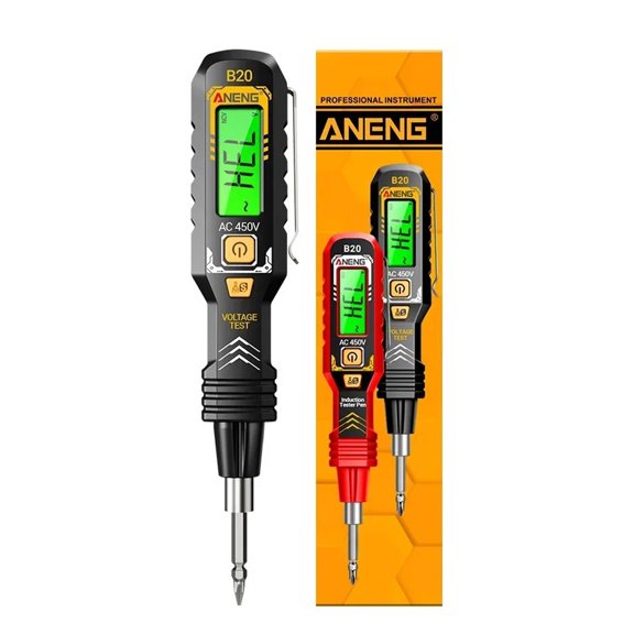ANENG B20 Voltage Tester Pen, 2-in-1 Non-Contact AC Voltage Detector and Screwdriver, LCD, 30-1000V