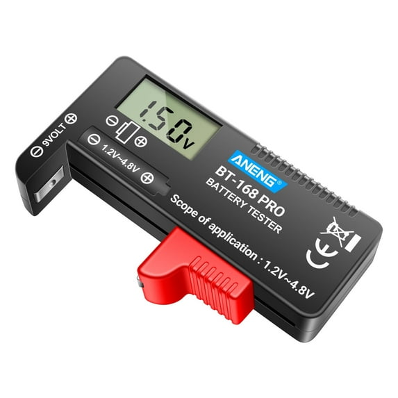 ANENG BT168PRO Electronic Digital Display Battery Tester, Checker Measure Battery Charge for AA, AA, 6F22, 18650, 16340, 14500, 21700, 10440, 9V and Various Household Models