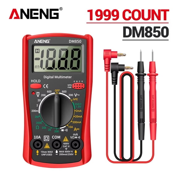 ANENG DM850 Digital Multimeter, AC DC Voltage DC Current Resistance Diode Continuity Tester