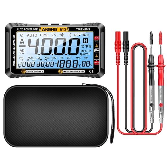 ANENG Digital Multimeter, 4000 Counts TRMS Auto-Ranging Tester for AC/DC Voltage, Current, Resistance, with LCD Display