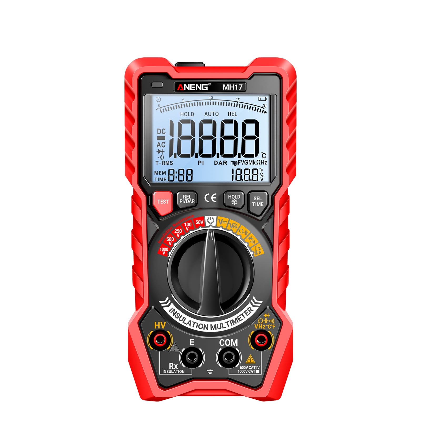 ANENG MH17 2-in-1 Insulation Multimeter and Digital Megohmmeter ...