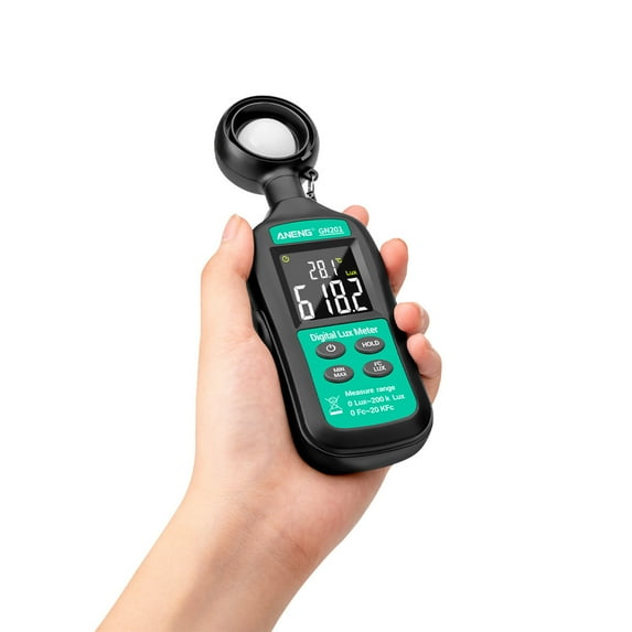 ANENG Mini Digital Lux Meter 0-20,0000 Lux Illuminance Meter LCD Display Handheld Illuminometer High Precision Light Meter Photometer Luxmeter