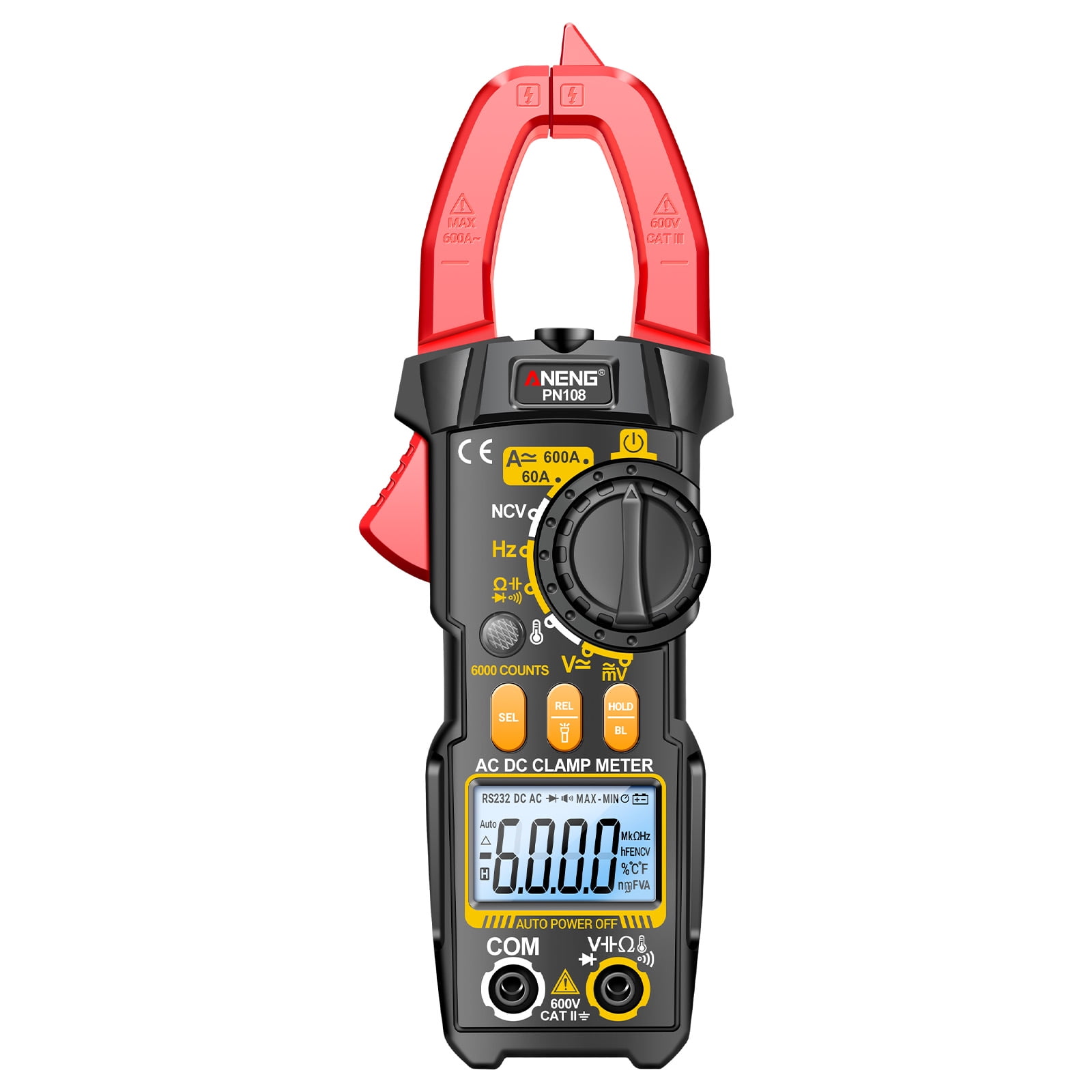 Professional Clamp Meter - MS2203 3-Phase Digital Multimeter Power Factor Clamp Meter Digital Clamp Meter 1000A Professional AC&frasl;DC Clamp Meter | MajorTech