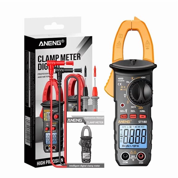 ANENG ST180 Digital Clamp Meter, 4000 Count Auto Ranging AC Amp Multimeter