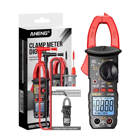 ANENG ST180 Digital Clamp Meter, 4000 Count Auto Ranging AC Amp Multimeter