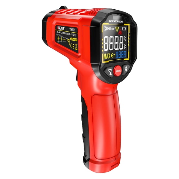 ANENG TH203 Infrared Thermometer Gun, -50~600 Non-Contact Tester with Laser, Auto-Off, ABS Material, 1 Count Per Pack, for Industrial & Cooking Use