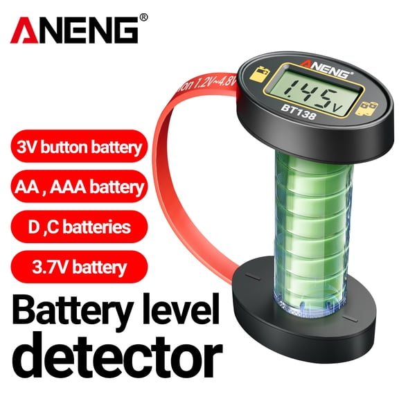 ANENG Universal Digital Battery Tester Battery Level Detector for AA/AAA/C/D/9V/Button & Lithium Batteries