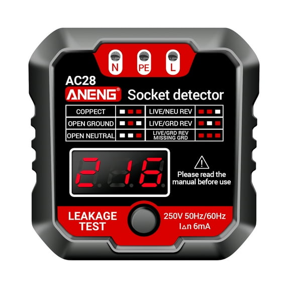 ANENG Voltage LCD Display Socket Checker Ensure Home Electrical Safety