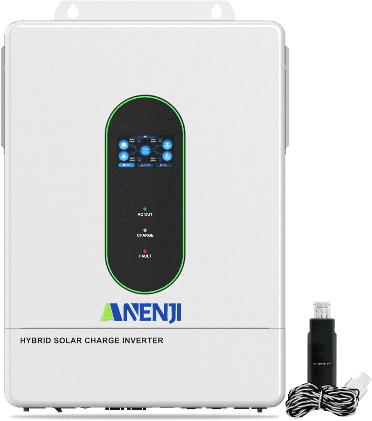 ANENJI 12000W Hybrid Solar Inverter 48V,Dual MPPT 500V 160A Charger,120/240V Split-Phase,Support Parallel 6 Units UL certification