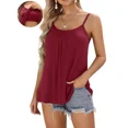 thumbnail image 1 of ANFERRY Camisoles for Women Loose Fit Adjustable Straps Tank Tops with Built in Bra Scoop Neck High Elastic Cami Shirts, 1 of 8
