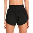 thumbnail image 1 of ANFERRY High Waisted Swim Shorts for Women Side Split Beach Board Short 2 in 1 Tankini Bottom with Pockets, 1 of 7