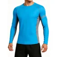 thumbnail image 1 of ANFERRY Men Swim Shirts Quick Dry UPF50+ Sun Protection Athletic Rash Guards Long Sleeve Color Block Swimwear, 1 of 9