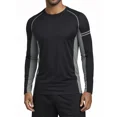 thumbnail image 1 of ANFERRY Men Swim Shirts Quick Dry UPF50+ Sun Protection Athletic Rash Guards Long Sleeve Color Block Swimwear, 1 of 8
