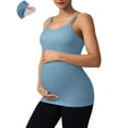 thumbnail image 1 of ANFERRY Maternity Tank Tops with Built in Bra Women Seamless Ribbed Camisole Scoop Neck Adjustable Straps Pregnancy Workout Top, 1 of 10
