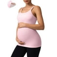 thumbnail image 1 of ANFERRY Maternity Tank Tops with Built in Bra Women Seamless Ribbed Camisole Scoop Neck Adjustable Straps Pregnancy Workout Top, 1 of 10