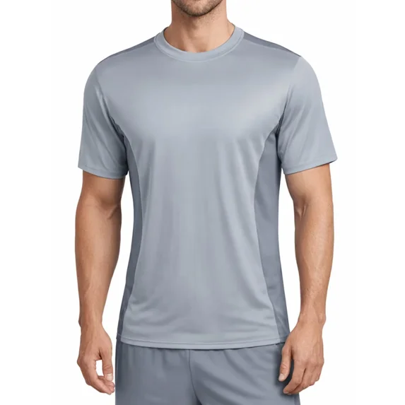 ANFERRY Men Swim Shirts Color Block UPF50+ Sun Protection Rash Guard Quick Dry Stretchy Swim Top