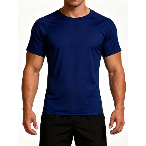 ANFERRY Short Sleeve Swim Shirts for Men Printed UPF50+ Sun Protection Athletic Rash Guards Top
