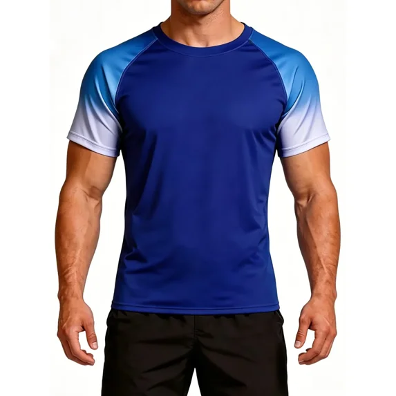 ANFERRY Short Sleeve Swim Shirts for Men Printed UPF50+ Sun Protection Athletic Rash Guards Top