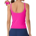thumbnail image 1 of ANFERRY Women Fitted Workout Tank Tops with Built in Bra Ribbed Seamless U Back Basic Gym Camisoles, 1 of 6