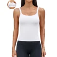 thumbnail image 1 of ANFERRY Women Fitted Workout Tank Tops with Built in Bra Ribbed Seamless U Back Basic Gym Camisoles, 1 of 7