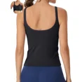 thumbnail image 1 of ANFERRY Women Fitted Workout Tank Tops with Built in Bra Ribbed Seamless U Back Basic Gym Camisoles, 1 of 6