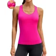 thumbnail image 1 of ANFERRY Women's Sweetheart Neck Workout Tank Tops Fitted Ribbed Seamless Racerback Athletic Camisoles with Built in Bra, 1 of 8