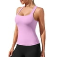 thumbnail image 1 of ANFERRY Womens Seamless Tank Tops with Built in Bra Square Neck I Back Workout Tops Yoga Running Sports Tops, 1 of 7