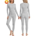 thumbnail image 1 of ANFERRY Womens Ski Thermal Set Quick Dry Breathable 2 Pieces Base Layers Seamless Crew Neck Warm Long John Underwear for Winter, 1 of 8