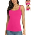 thumbnail image 1 of ANFERRY Womens Tank Top with Shelf Bra Basic Cotton Adjustable Straps Camisoles, 1 of 7